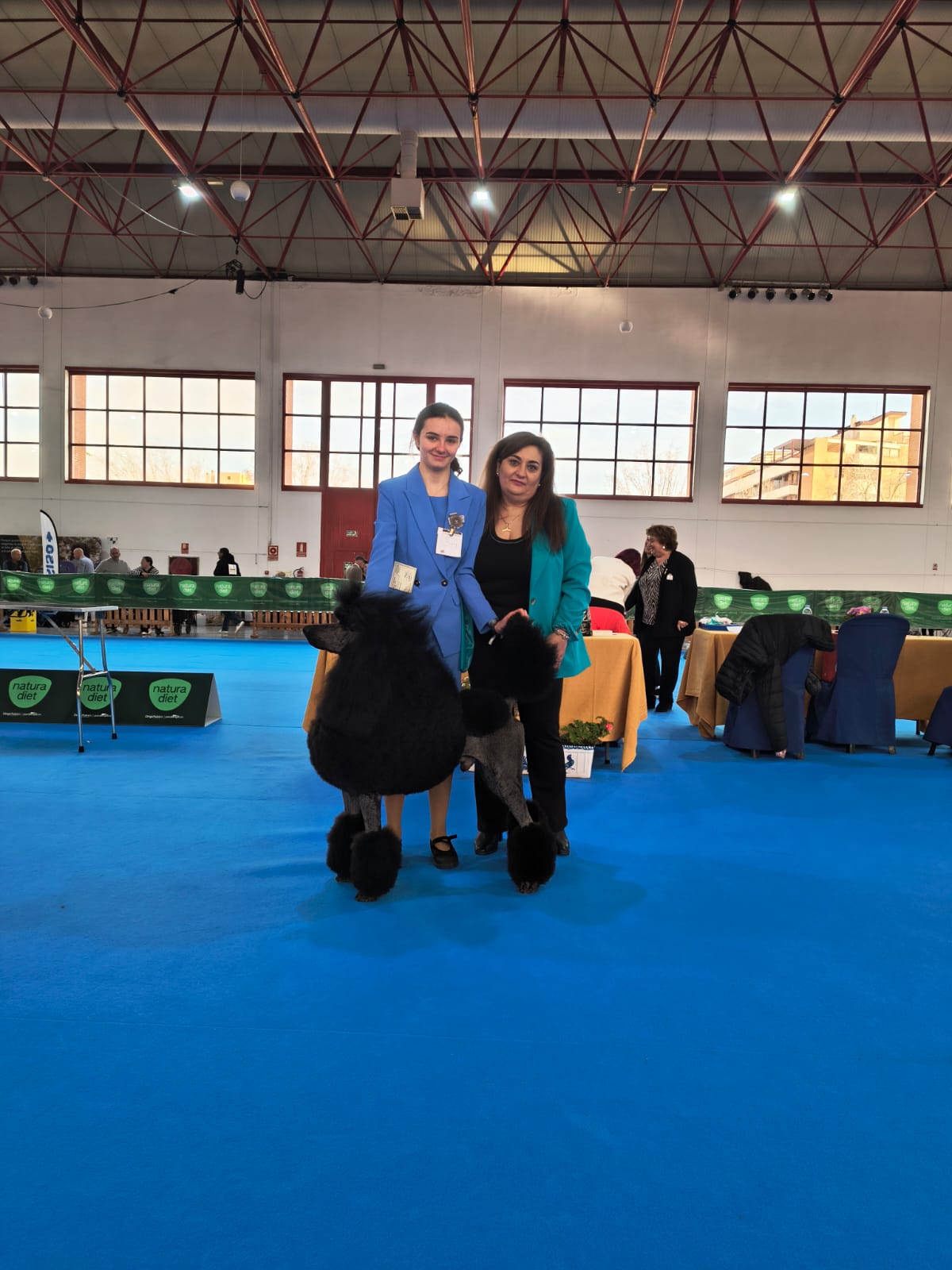Ainhoa y Shangó, caniche gigante negro